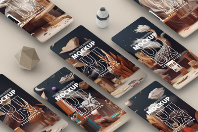 iPhone 14 Pro Max界面UI展示样机 (PSD)