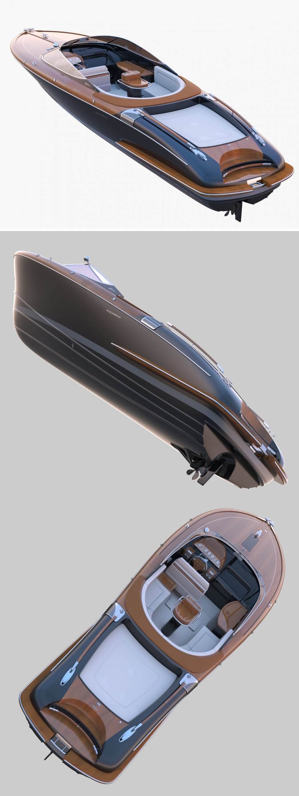 Riva Aquariva Super游艇3D模型（OBJ,FBX,MAX）