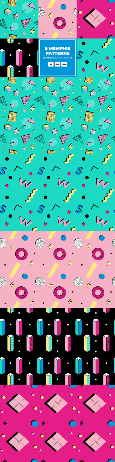 复古背景花卉图案 (AI,EPS,JPG)