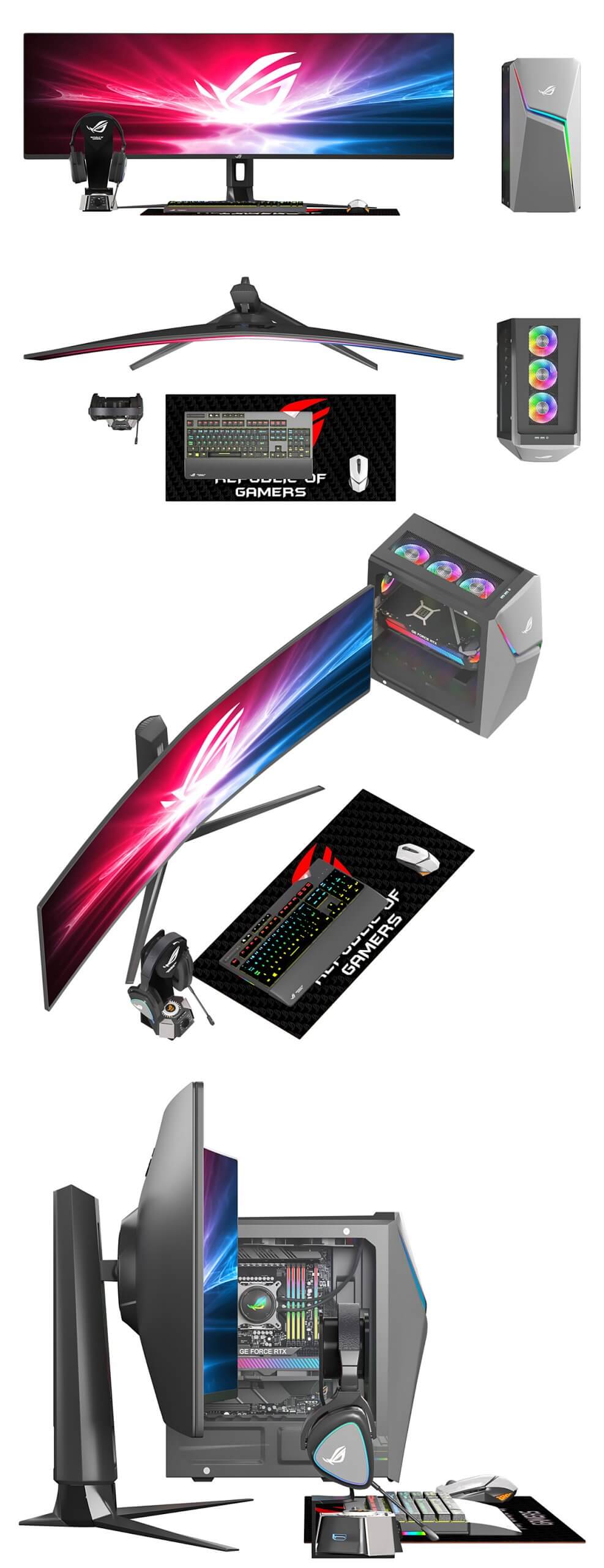 ASUS游戏电脑3D模型（MAX）