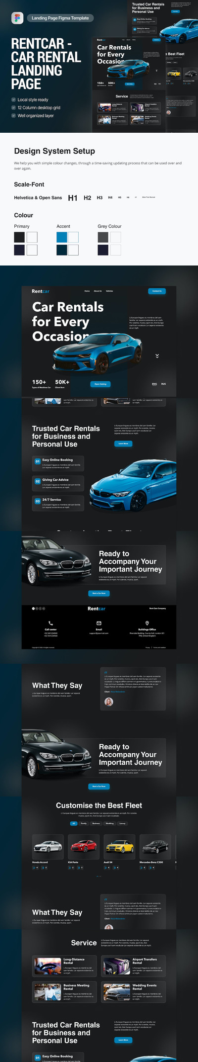 租车服务网站着陆页UI模版 (FIG)