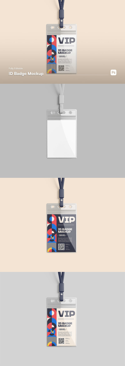 ID厂牌工作证设计样机 (PSD)