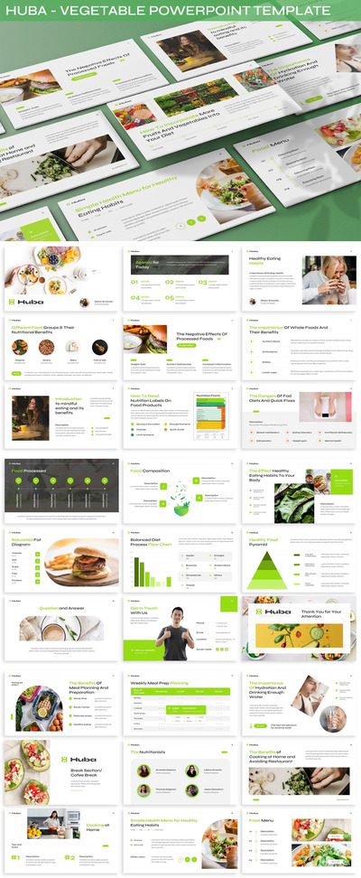 🔴时尚清新高端简约多用途的高品质有机素材PowerPoint幻灯片演示模板（pptx）