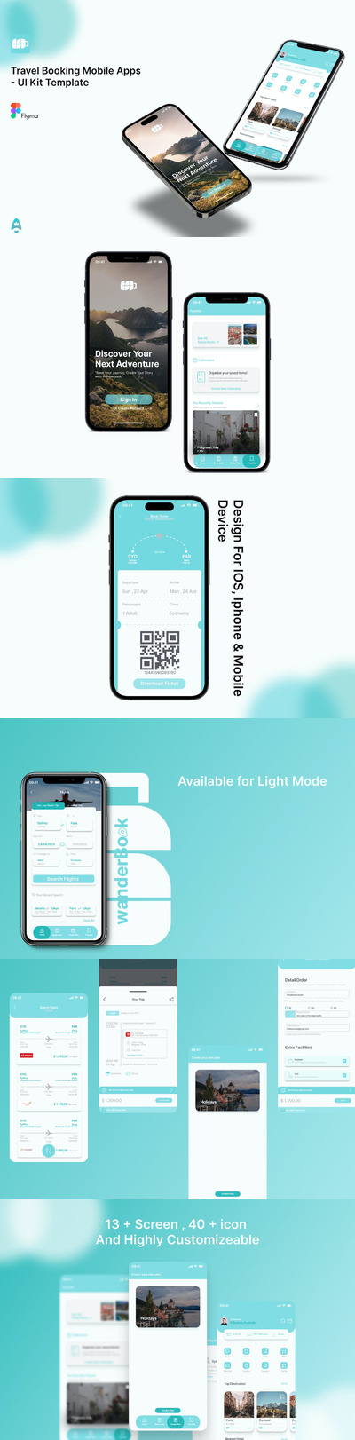 漫游手册旅行APP UI KIT (FIG)
