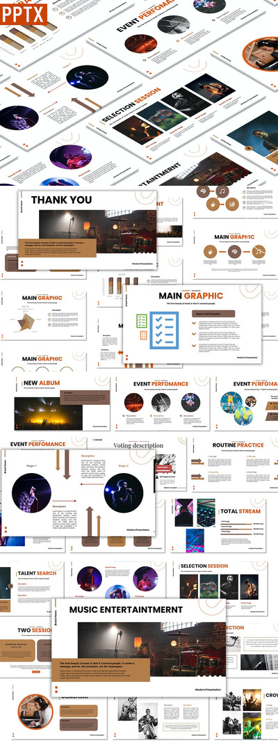 音乐娱乐活动ppt模板 (PPT,PPTX)