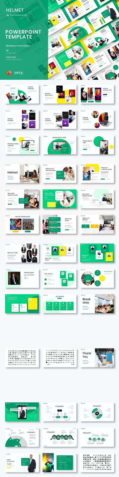 🔴时尚高端专业的高品质清新简约多用途商业PowerPoint幻灯片演示模板（pptx）