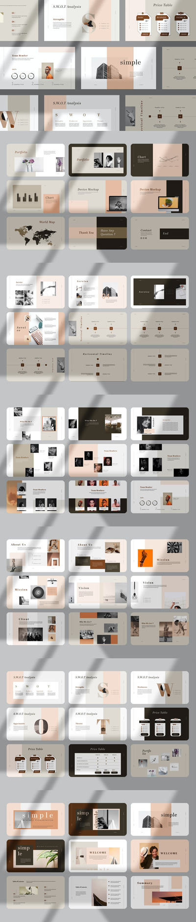 简单的极简主义个人&企业介绍PPT模版 (PPTX)