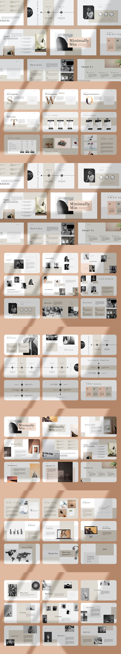 极简主义个人&企业介绍PPT模版 (PPTX)