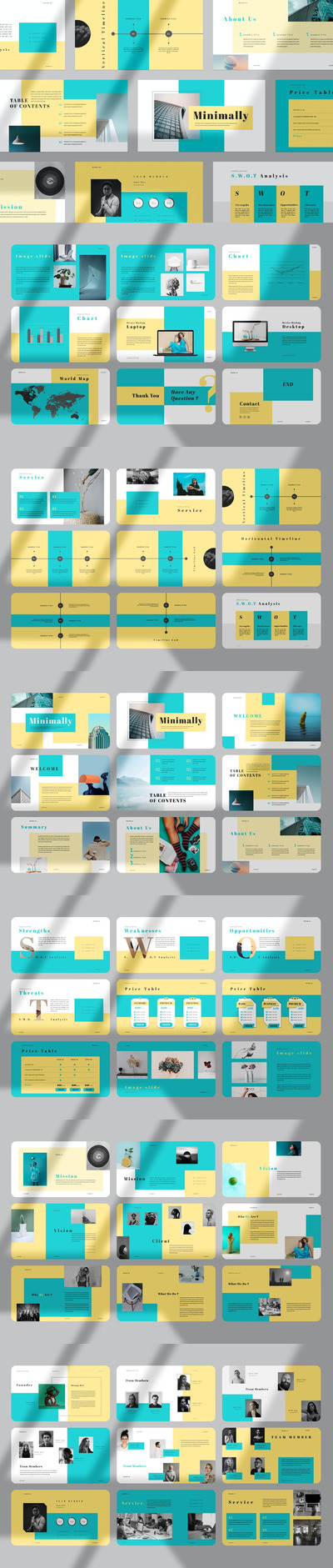 极简主义大色块概念介绍PPT模版 (PPTX)