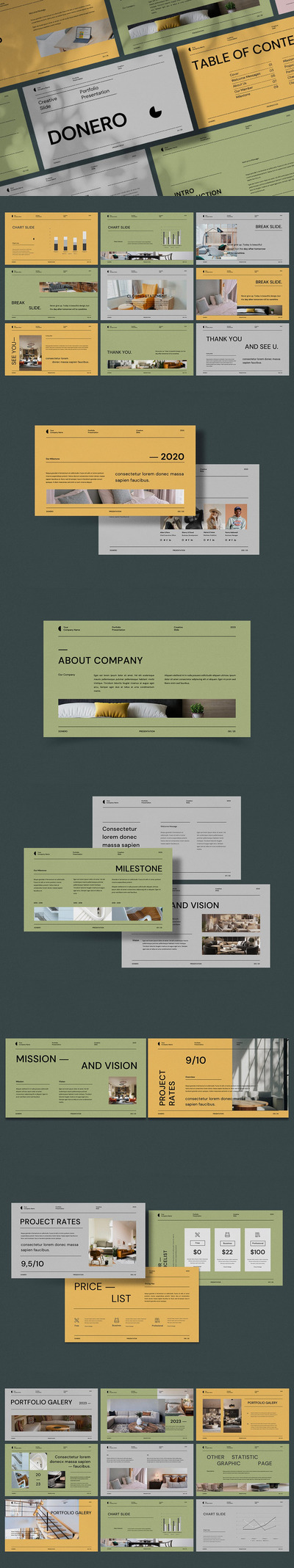 极简主义和现代风格品牌PPT模版 (PPT,PPTX)