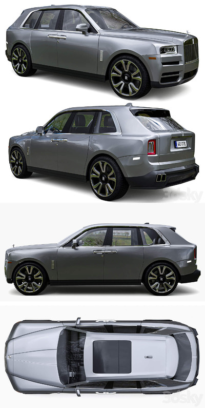劳斯莱斯库里南Rolls Royce Cullinan SUV汽车3D模型（OBJ,FBX,MAX）