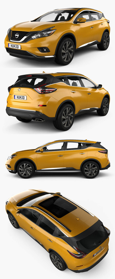 2019 Nissan Murano Z52 SUV汽车3D模型（OBJ,FBX,MAX,C4D,LWO）