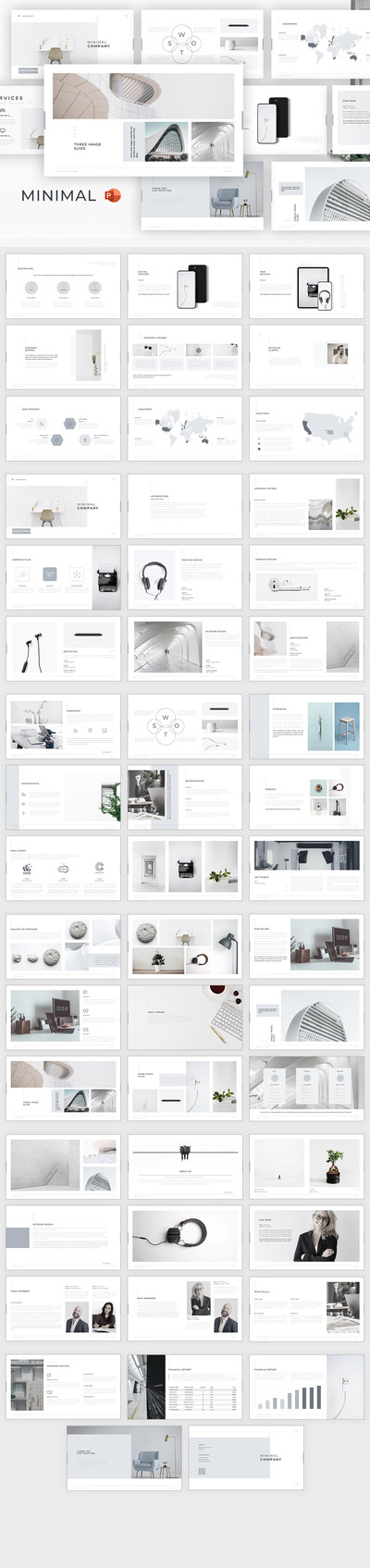 极简主义公司介绍PPT模版 (PPT,PPTX)