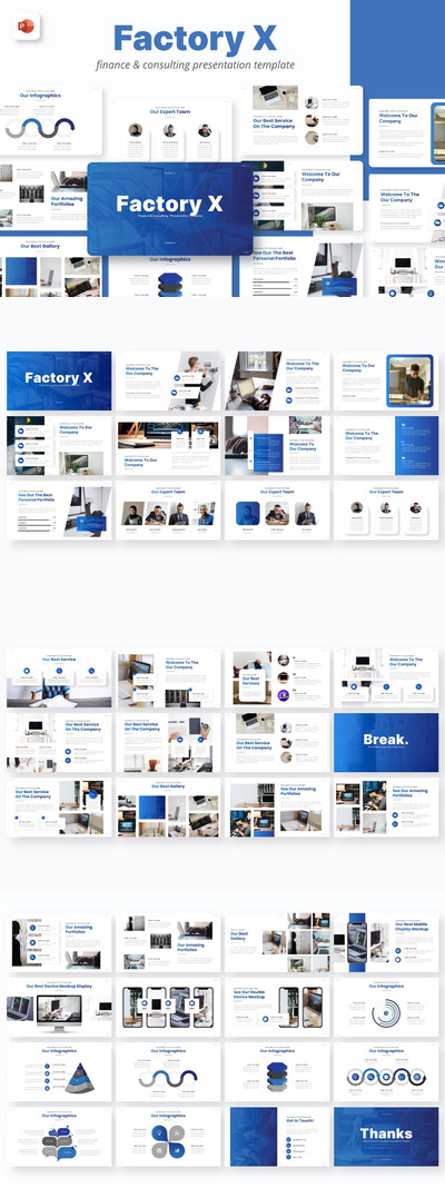 财务数据汇报PPT模版 (PPT,PPTX)