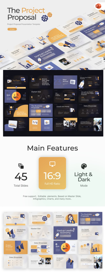 项目建议书PPT模版 (PPTX)