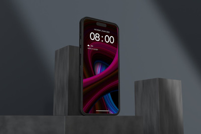 iPhone 14手机App应用展示样机 (PSD)