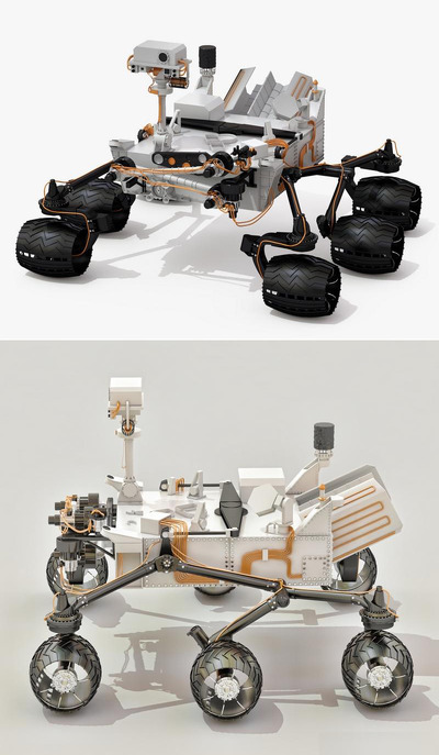 Nasa好奇号火星探测车3D模型（OBJ,FBX,MAX）