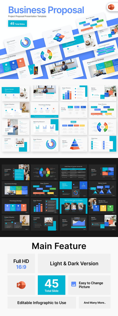 商业业务建议书 PPT模版 (PPTX)