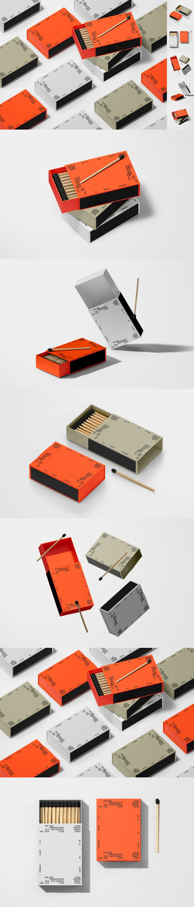 精装火柴盒包装设计样机集 (PSD,1.49GB)
