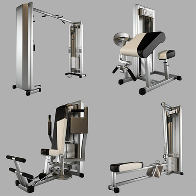 Technogym泰诺健室内健身器材组合3D模型（MAX）