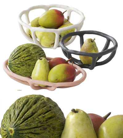 果盘中的芒果 梨和甜瓜3D模型（MAX）