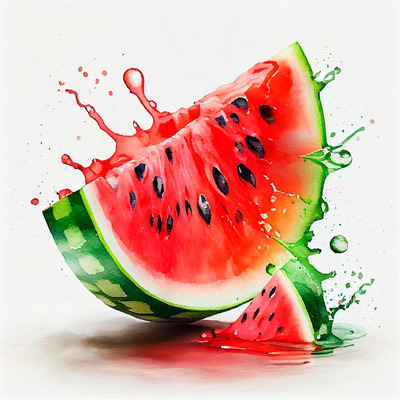 水彩西瓜高清夏季背景图片素材[JPG]