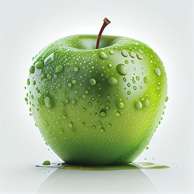 水滴青苹果高清背景图片素材[JPG]