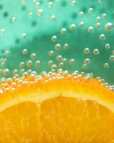 水气泡橙子片高清背景图片素材[JPG]