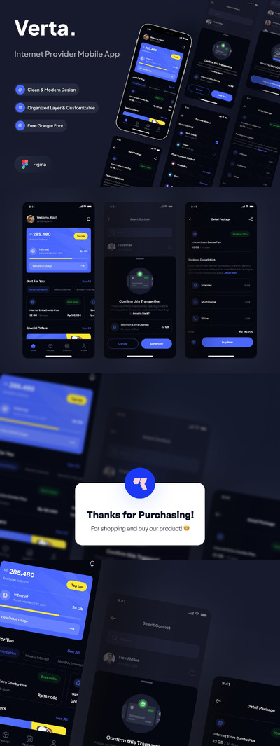 后台个人中心APP UI KIT (FIG)