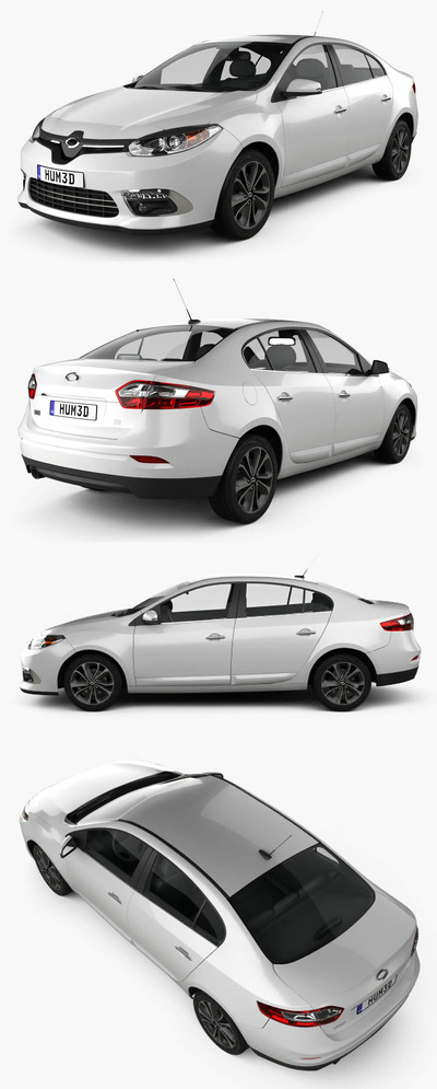 2017 Samsung SM3电动汽车3D模型（OBJ,FBX,MAX,C4D,LWO）