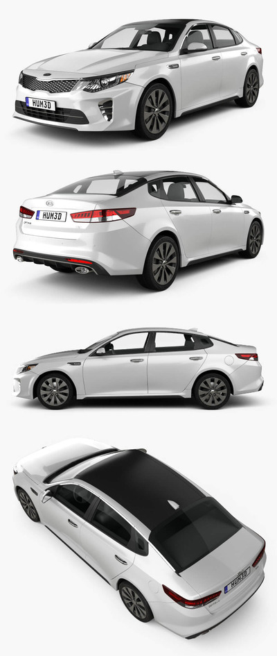 2019起亚Kia Optima汽车3D模型（OBJ,FBX,MAX,C4D,LWO）