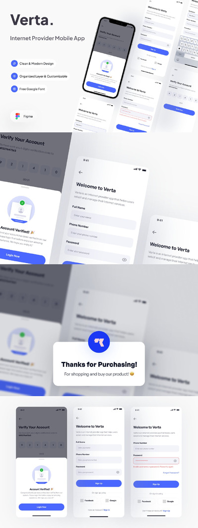 注册和登录手机应用APP UI KIT (FIG)