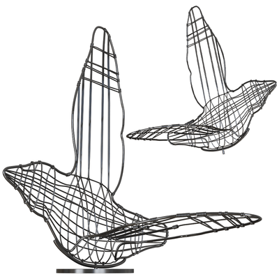SVITANOK Flight shadows金属线条结构飞鸟装饰品3D模型（OBJ,FBX,MAX）