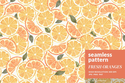 新鲜橙子图案 (JPG)