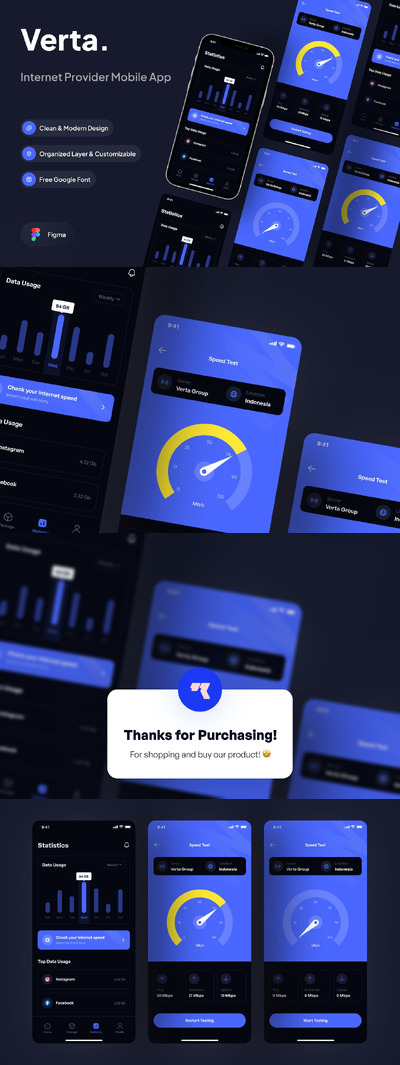统计页面-暗模式APP UI KIT (FIG)
