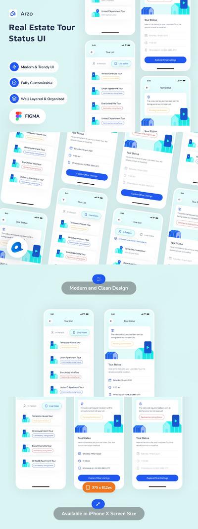 房地产状态应用APP UI KIT (FIG)