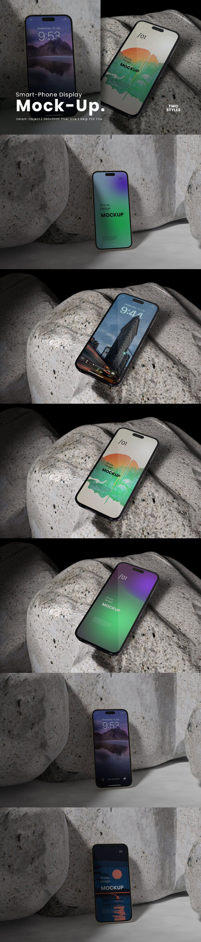 智能手机展示样机 (PSD)