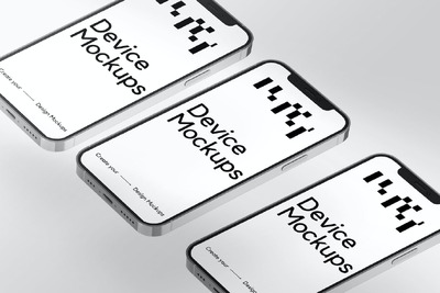 手机屏幕设计展示样机 (PSD)