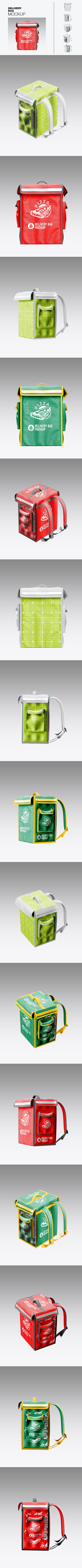 外卖必备背包样机 (PSD)