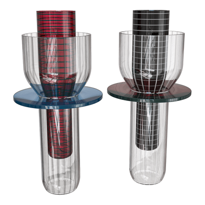 La Chance Toy装饰性双层玻璃花瓶3D模型（OBJ,FBX,MAX）