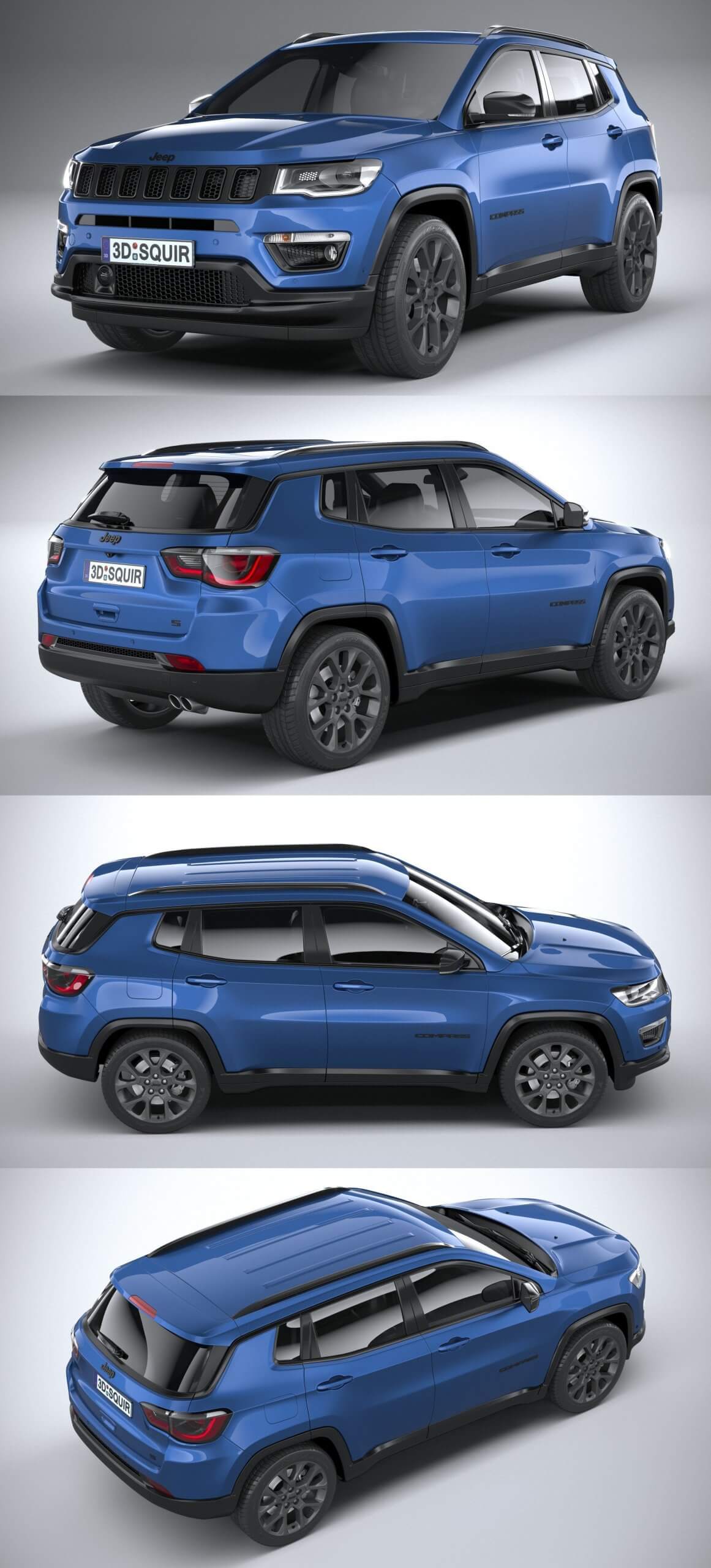 2020 Jeep Compass SUV汽车3D模型（OBJ,FBX,MAX）