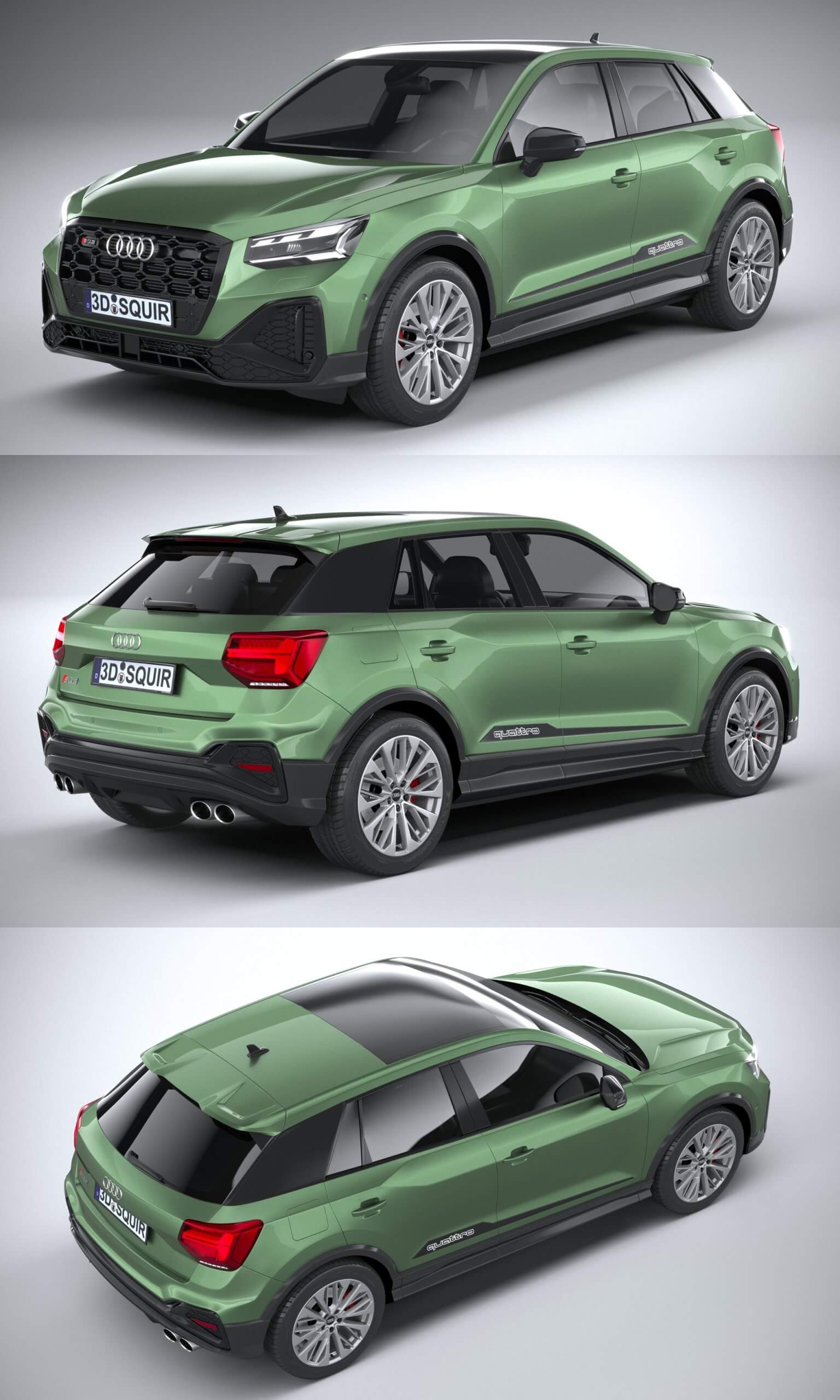 2021奥迪Audi SQ2 SUV汽车3D模型（OBJ,FBX,MAX）