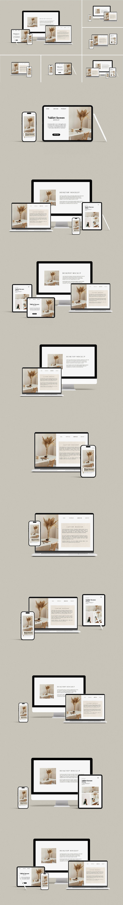 多设备实物模型样机 (PSD,PDF)