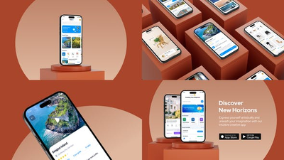 iPhone14手机App快节奏展示视频AE模板 (aep)