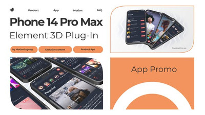 iPhone 14 pro max手机样机视频AE模板 (aep)