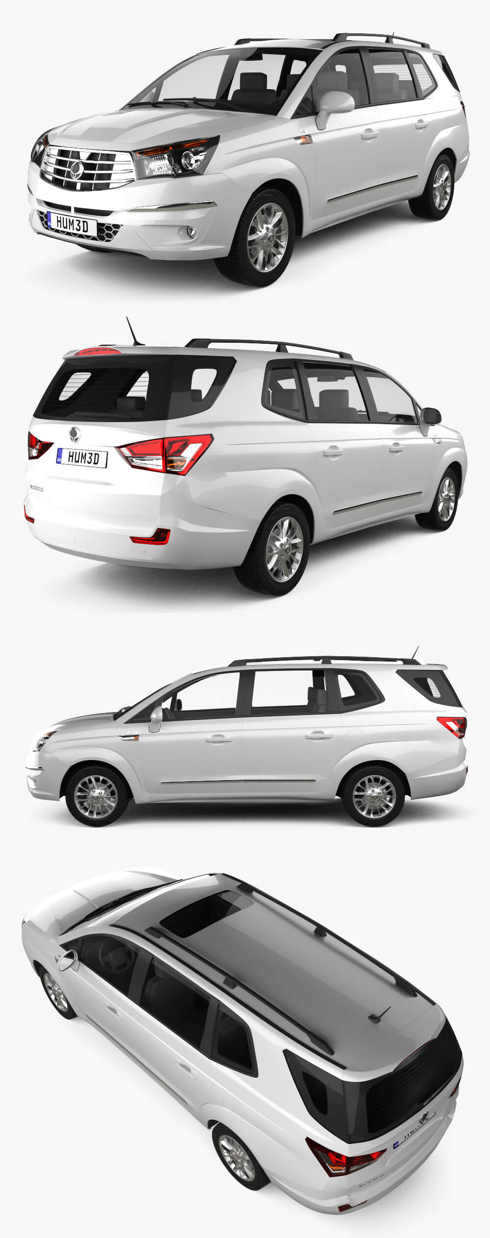 2016 SsangYong Rodius MPV汽车3D模型（OBJ,FBX,MAX）