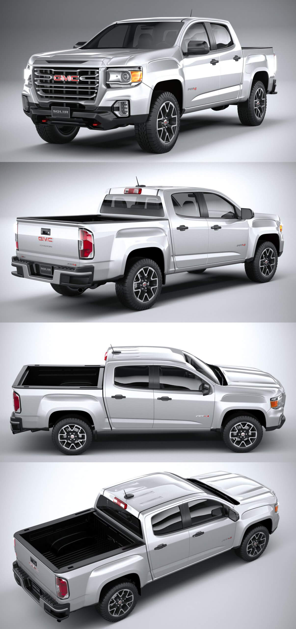 2021 GMC Canyon Long皮卡车3D模型（OBJ,FBX,MAX）