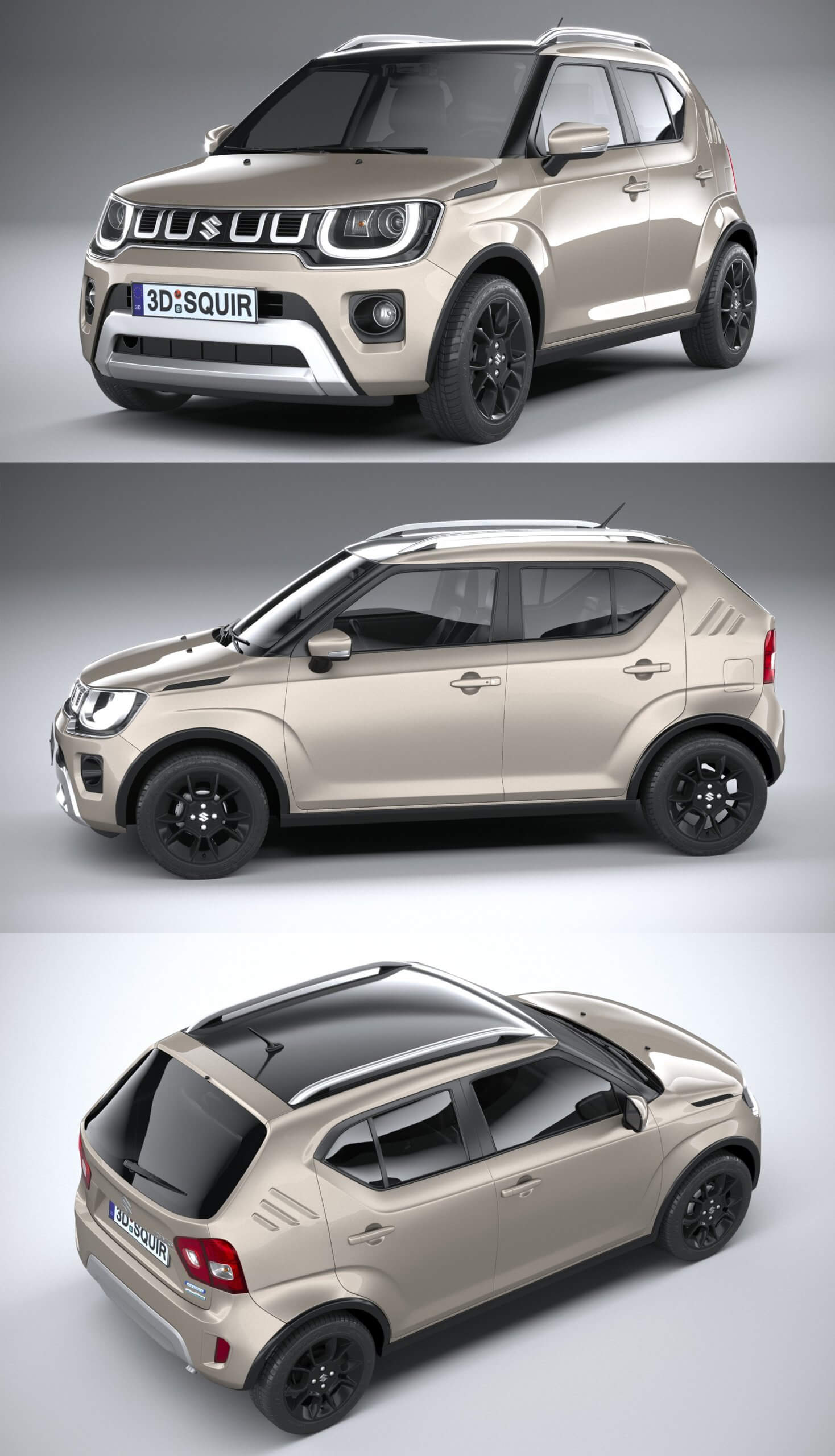 2021铃木Suzuki Ignis小型SUV汽车3D模型（OBJ,FBX,MAX）