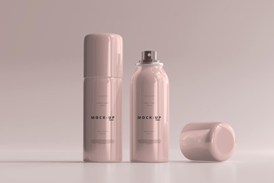发胶/防晒喷雾瓶包装设计样机[psd]