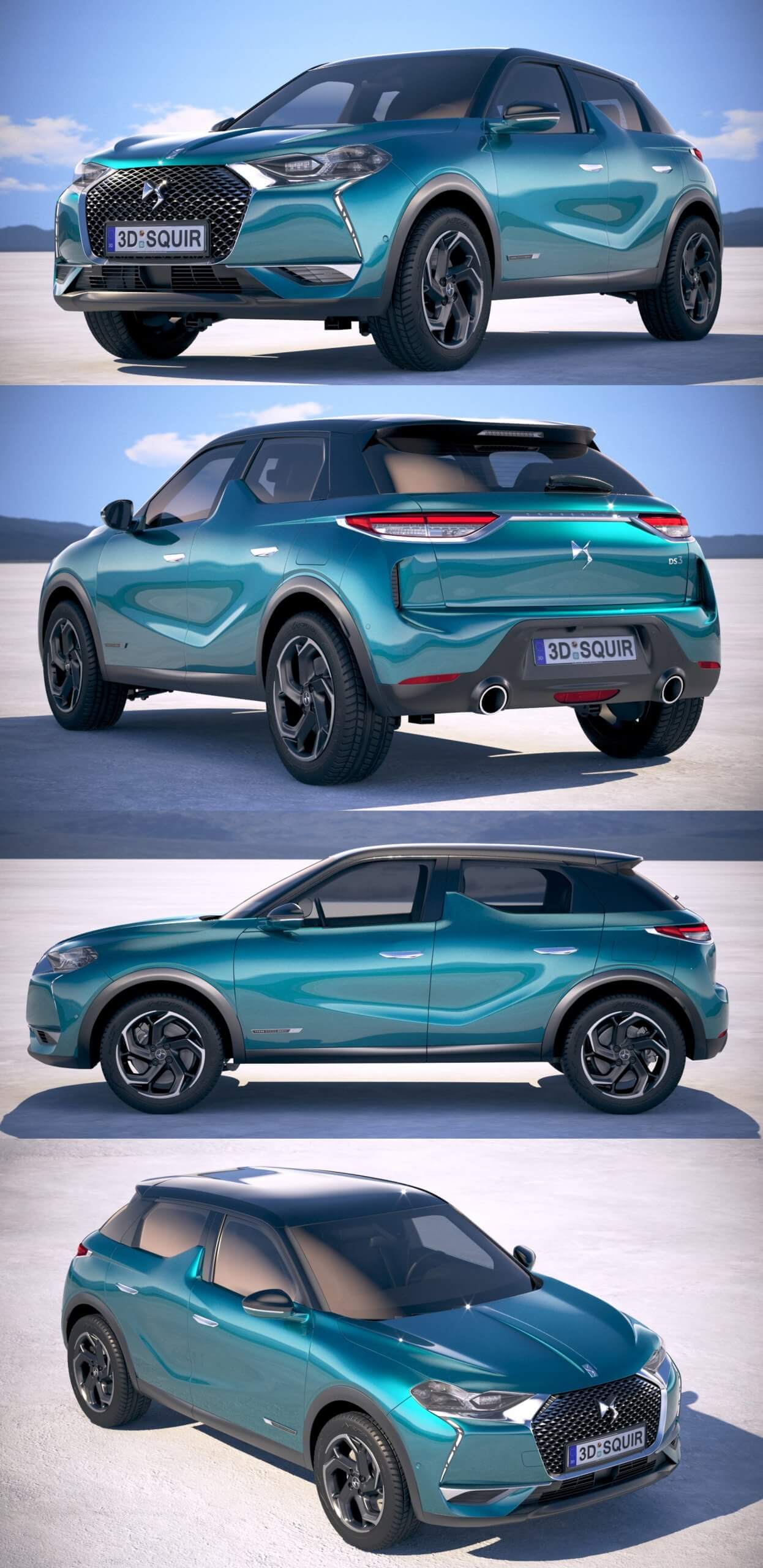 2018雪铁龙Citroen DS3 Crossback SUV汽车3D模型（OBJ,FBX,MAX）